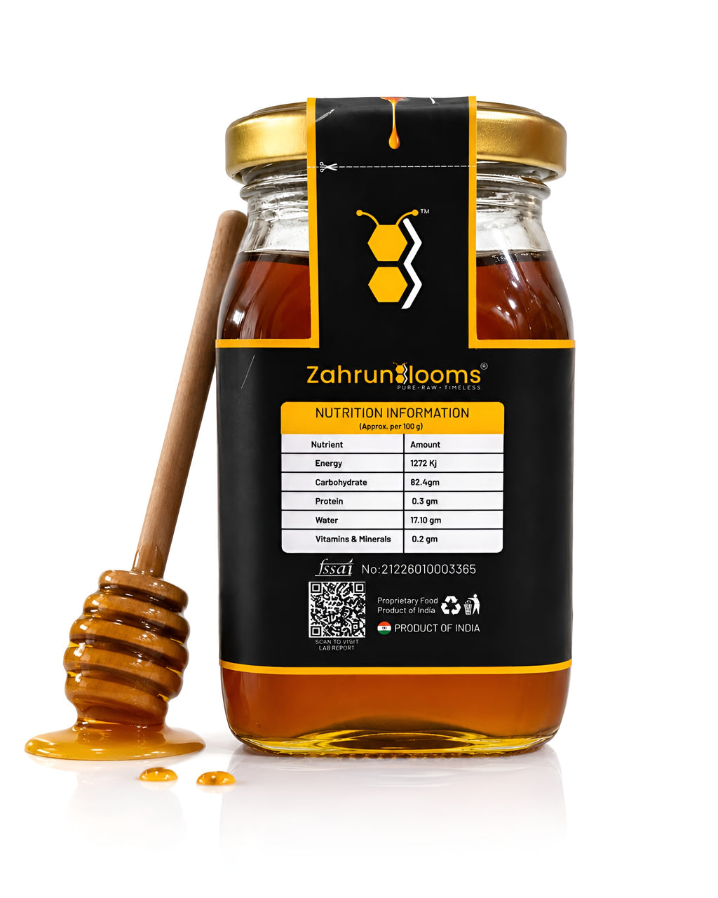 ZahrunBlooms Premium Multifloral Honey – 250g | Lab-Tested for Purity, Natural & Authentic